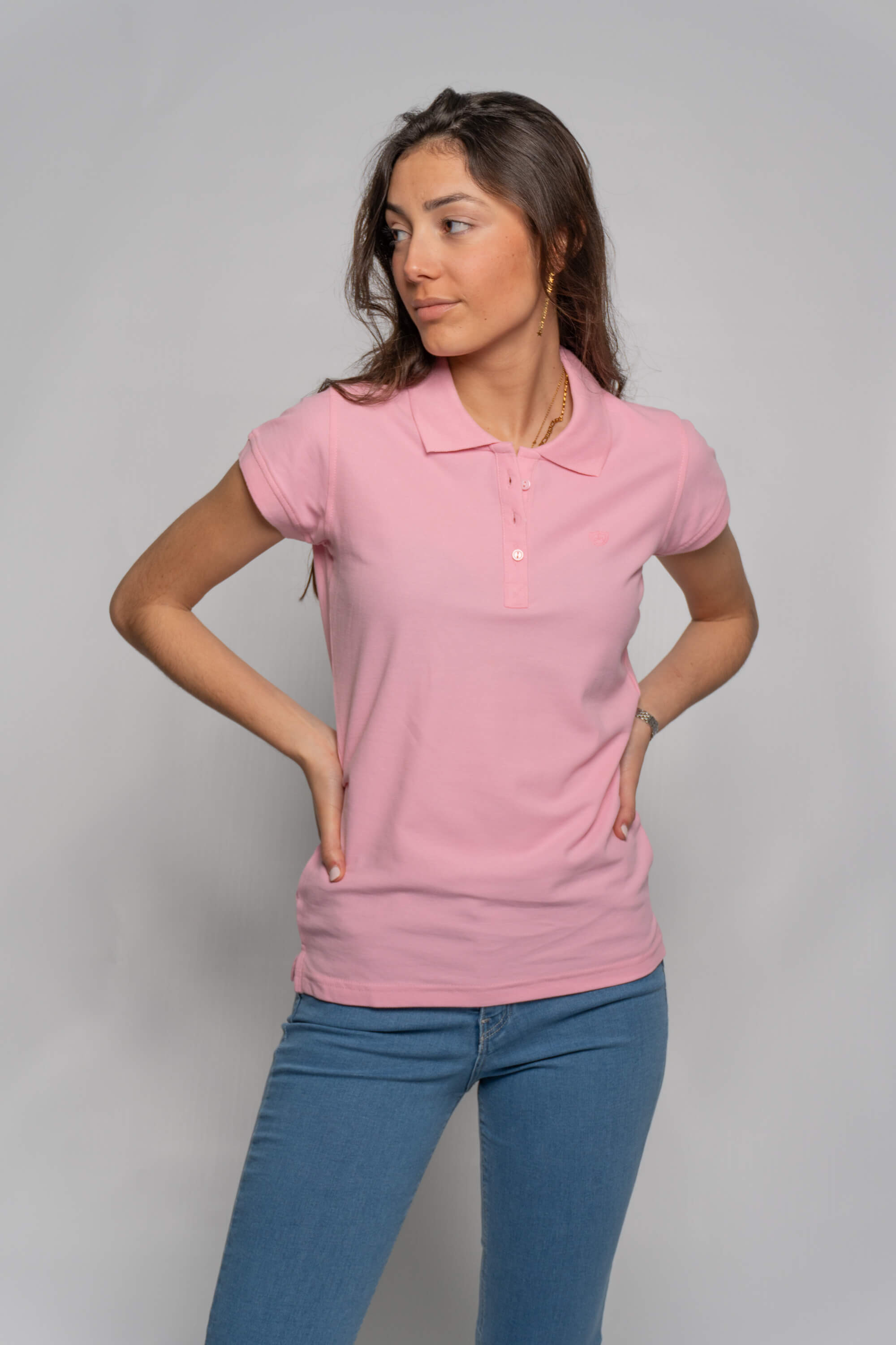 POLO ESCUDO ROSA